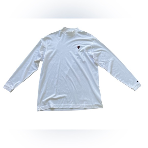 Nike Golf Dri-Fit Long Sleeve Shirt Men's White Indiana University Hoosiers XL - Picture 1 of 5